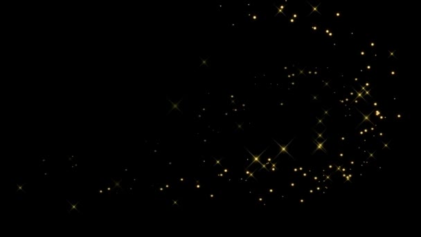 Brilhando Estrelas Mágicas Movimento Gráficos Com Fundo Noturno — Vídeo de Stock