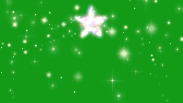 Ragyogó Boldog Karácsonyt Zöld Képernyő Mozgás Grafika — Stock videók