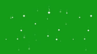 Kayan yıldızlar yeşil ekran hareket grafikleri