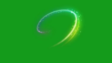 Parlak gökkuşağı yay yeşil ekran hareket grafikleri