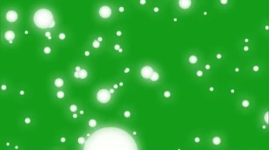 Parlayan beyaz parçacıklar yeşil ekran hareketi grafikleri