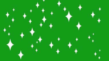 Parıldayan yıldızlar yeşil ekran hareket grafikleri