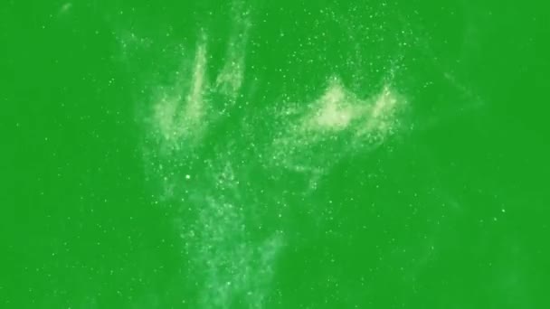 塵粒子の落下緑の画面の動きのグラフィック — ストック動画