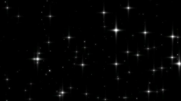 Kayan Yıldızlar Gece Arkaplanlı Hareketli Grafikler — Stok video