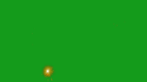 Fire Sparks Green Screen Motion Graphics — Stock Video