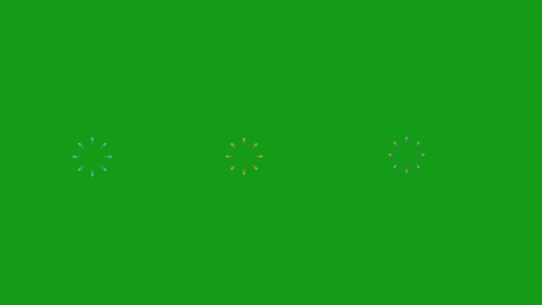 Феєрверк Зелений Екран Графіка Руху — стокове відео