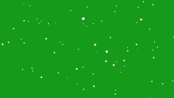 Partículas Blancas Través Gráficos Movimiento Pantalla Verde Espacial — Vídeos de Stock