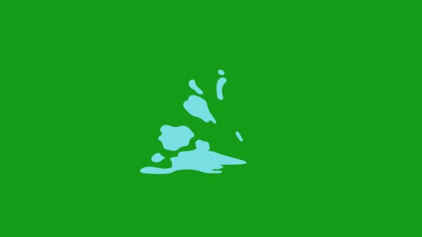 水花绿屏运动图形 — 图库视频影像