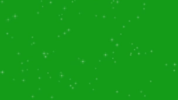 Funkelnde Sterne Green Screen Motion Graphics — Stockvideo