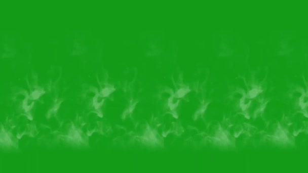 Fumo Branco Gráficos Movimento Tela Verde — Vídeo de Stock