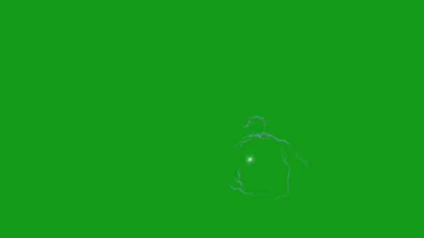 闪电绿色屏幕运动图形 — 图库视频影像
