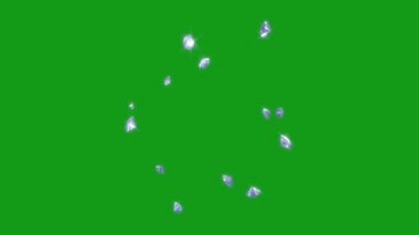 Parlak elmaslar yeşil ekran hareket grafikleri