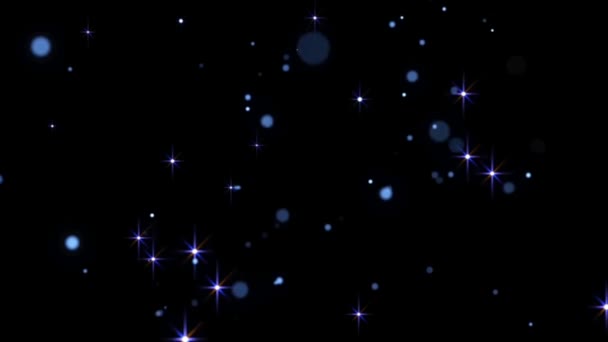 Двойные Звезды Движутся Ночном Фоне — стоковое видео