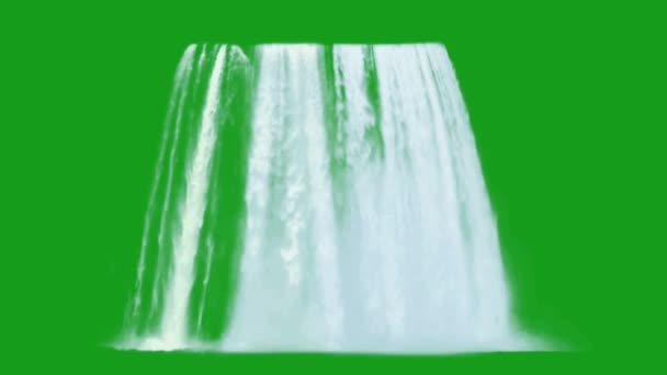 Водоспади Зелений Екран Графіка Руху — стокове відео