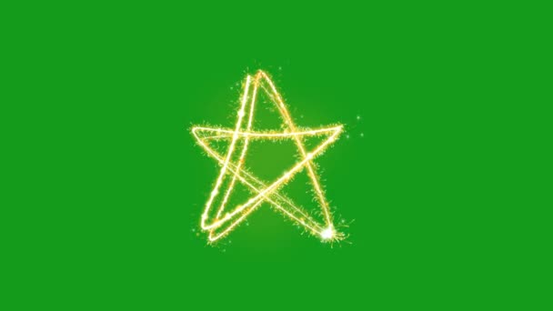 Shining Star Green Screen Motion Graphics — Stock Video