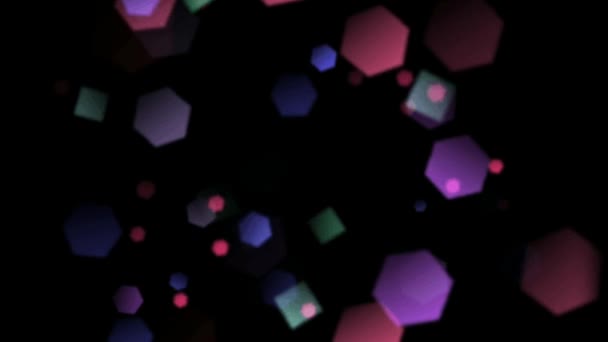 Farverige Geometriske Figurer Motion Grafik Med Nat Baggrund – Stock-video