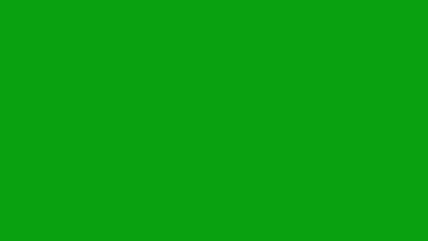 Освітлення Форми Серця Зелений Екран Графіки Руху — стокове відео