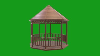 Dönen 3d kulübe yeşil ekran hareket grafikleri