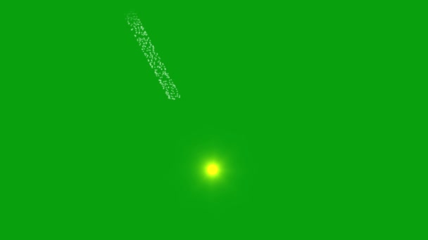 Сяюча Зірка Магічна Трубка Зелений Екран Графіки Руху — стокове відео