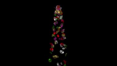 Parlayan elmaslar gece arkaplanlı hareketli grafikler