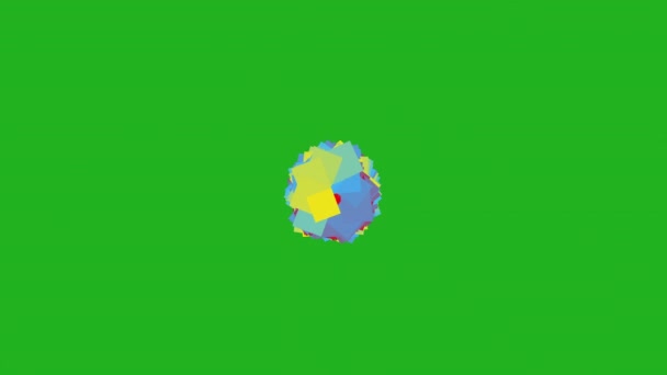 彩色蜂群绿色屏幕运动图形 — 图库视频影像