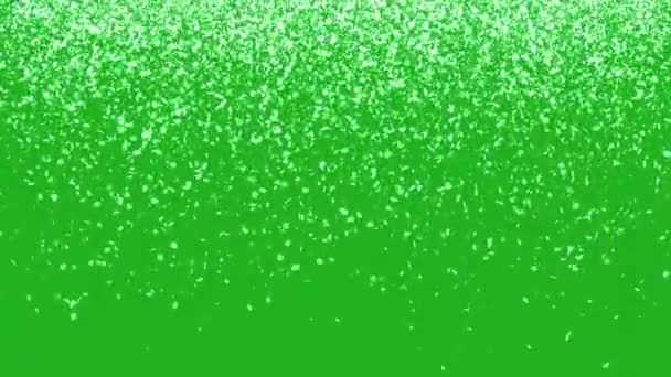 Caída Copos Nieve Gráficos Movimiento Pantalla Verde — Vídeos de Stock