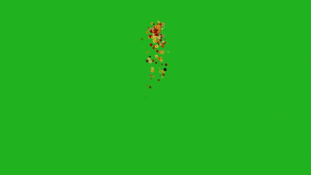 Fallende Blumen Green Screen Motion Grafiken — Stockvideo