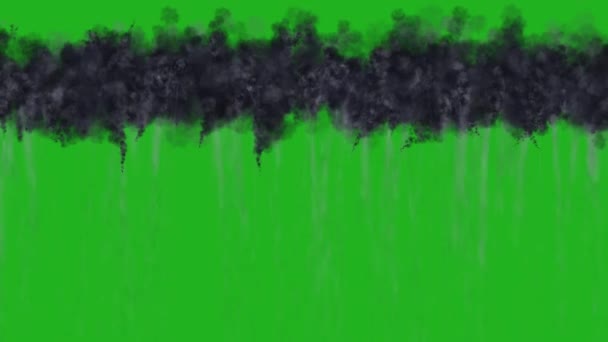 Nuvens Escuras Tela Verde Movimento Gráficos — Vídeo de Stock