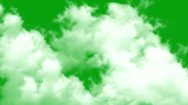 Nubes Pesadas Gráficos Movimiento Con Fondo Pantalla Verde — Vídeos de Stock