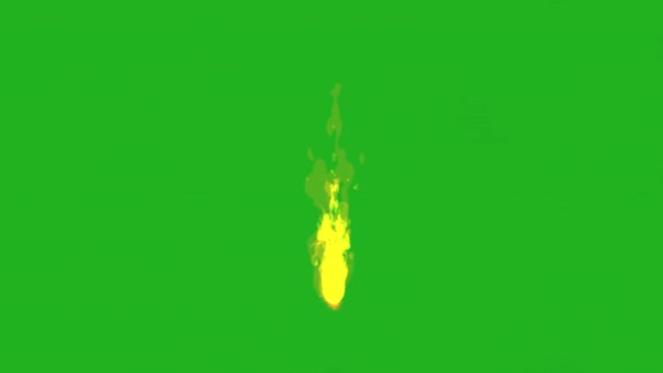 模拟火焰绿色屏幕动作图形 — 图库视频影像