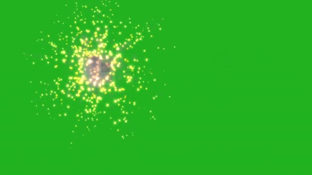 Pixel Explosão Gráficos Movimento Tela Verde — Vídeo de Stock
