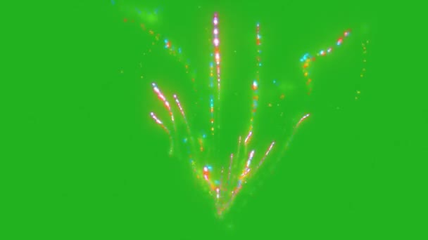 仙女流光绿屏运动图形 — 图库视频影像