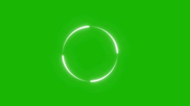 Dört animasyon kadranlı temiz bir yükleme efektinin yeşil ekran dikey videosu, uygulama yükleme ekranları, UI geçişleri, gösterge panelleri ve modern dijital arayüzler için mükemmel.