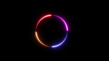 Pürüzsüz hareket eden renkli bir yükleme efektinin yeşil ekran dikey videosu, uygulama yükleme ekranları, UI örtüleri, dijital arayüzler ve modern hareket grafikleri için ideal.