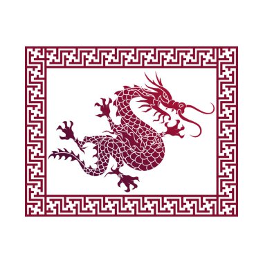 Geleneksel Çince ejderha çizimi.