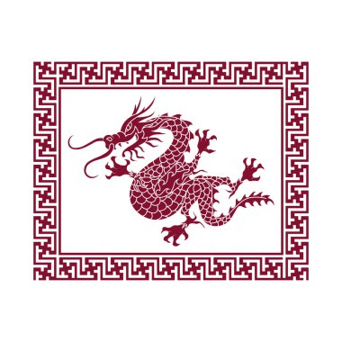 Geleneksel Çince ejderha çizimi.