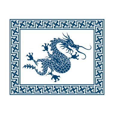 Geleneksel Çince ejderha çizimi.