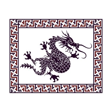 Geleneksel Çince ejderha çizimi.