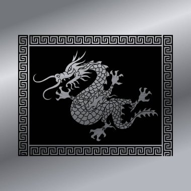 Geleneksel Çince ejderha çizimi.