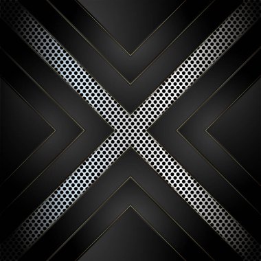 Metalik Soyut Arkaplan Vektörü İllüstrasyonu.