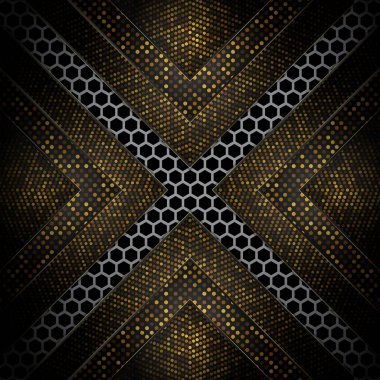 Metalik Soyut Arkaplan Vektörü İllüstrasyonu.