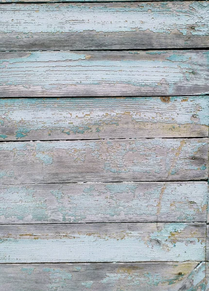 Ancient Wooden Background Peeling Paint Boards Blue Boards Parallel Texture — Stock Photo, Image