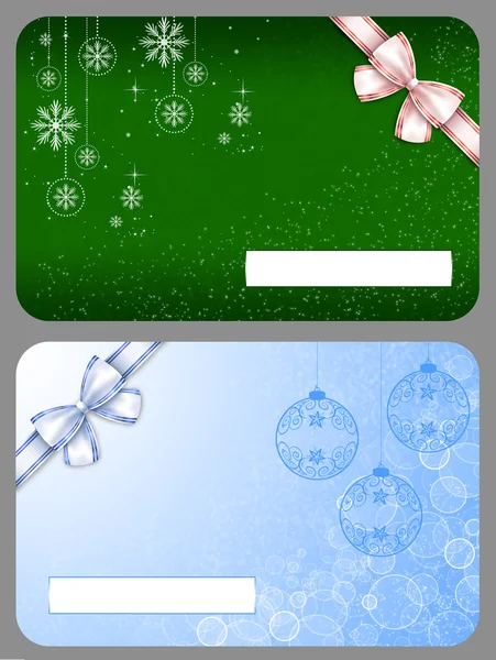 Vorlagen von Geschenkkarten mit weihnachtlichem Design — Stockfoto