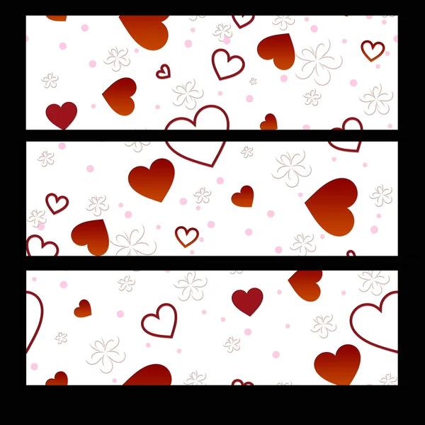 De dag van Valentijnskaarten banners — Stockvector