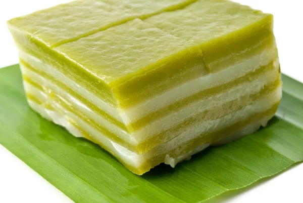 Je druh sladký thajské dessert, tradiční thajské dessert thajské pečivo nebo Khanom Chan — Stock fotografie