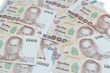 Thai para banknotları yakın plan geçmişi