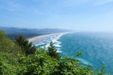 Oregon kıyılarında ve Pasifik Okyanusu. Doğal görünüm
