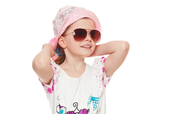 Fashionable little  girl in sunglasses — Stock Photo, Image