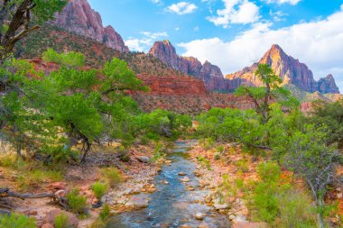 Güzel çöl dağları ve nehir