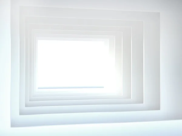 3D-s fehér Modern építészeti háttér. 3D render illusztráció Stock Kép
